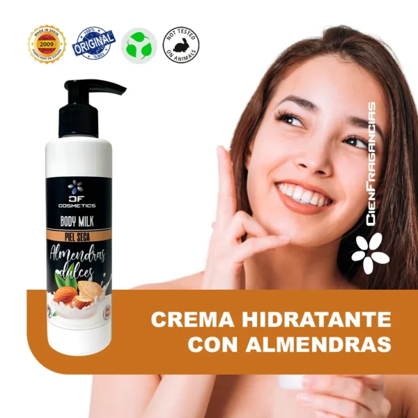 Crema Hidratante para Piel Seca con Almendras Dulces