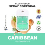 Body Mist FlushTouch Aroma Caribbean 45ml 1 Spray Corporal Body Mist FlushTouch Caribbean